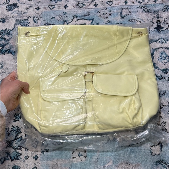 NWT Year Of Ours - YOS X FFF Backpack in Baby Yellow display picture 1